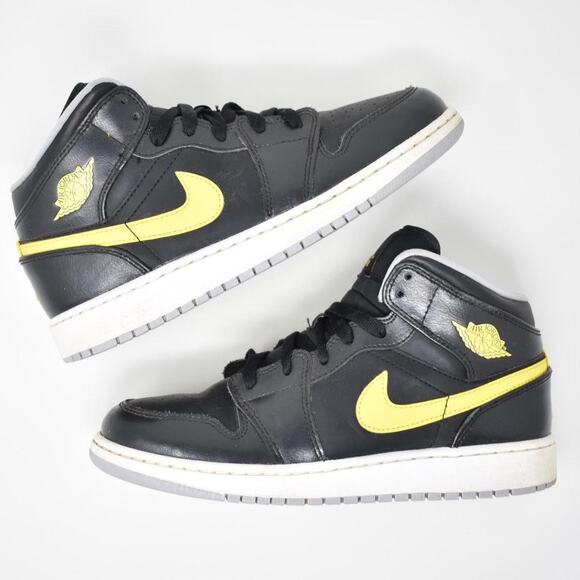2014 Jordan 1 Mid "Black/Yellow" - Picture 2 of 4